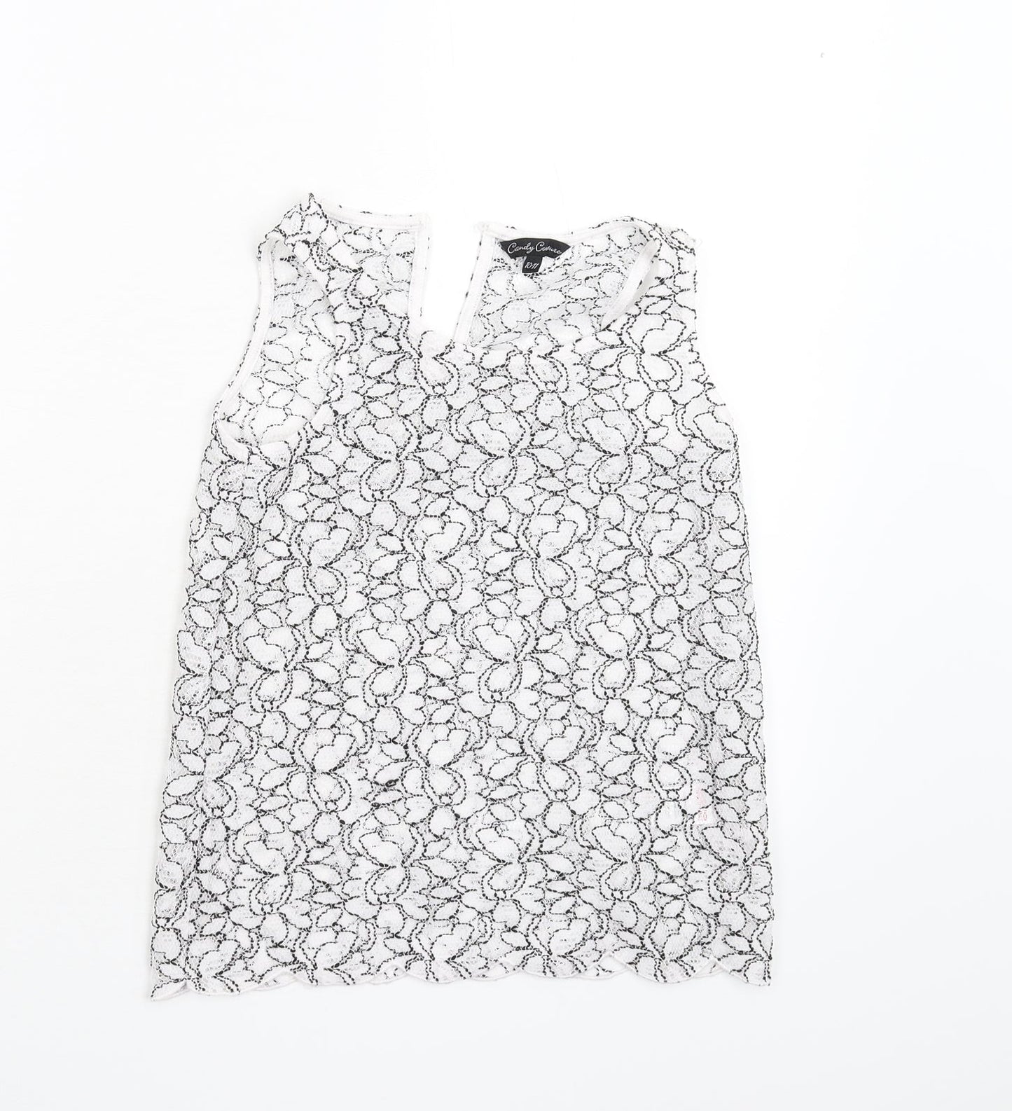 Womens UK Size 10 Matalan White Basic Tank