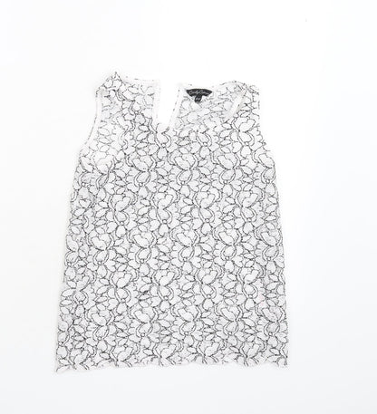 Womens UK Size 10 Matalan White Basic Tank