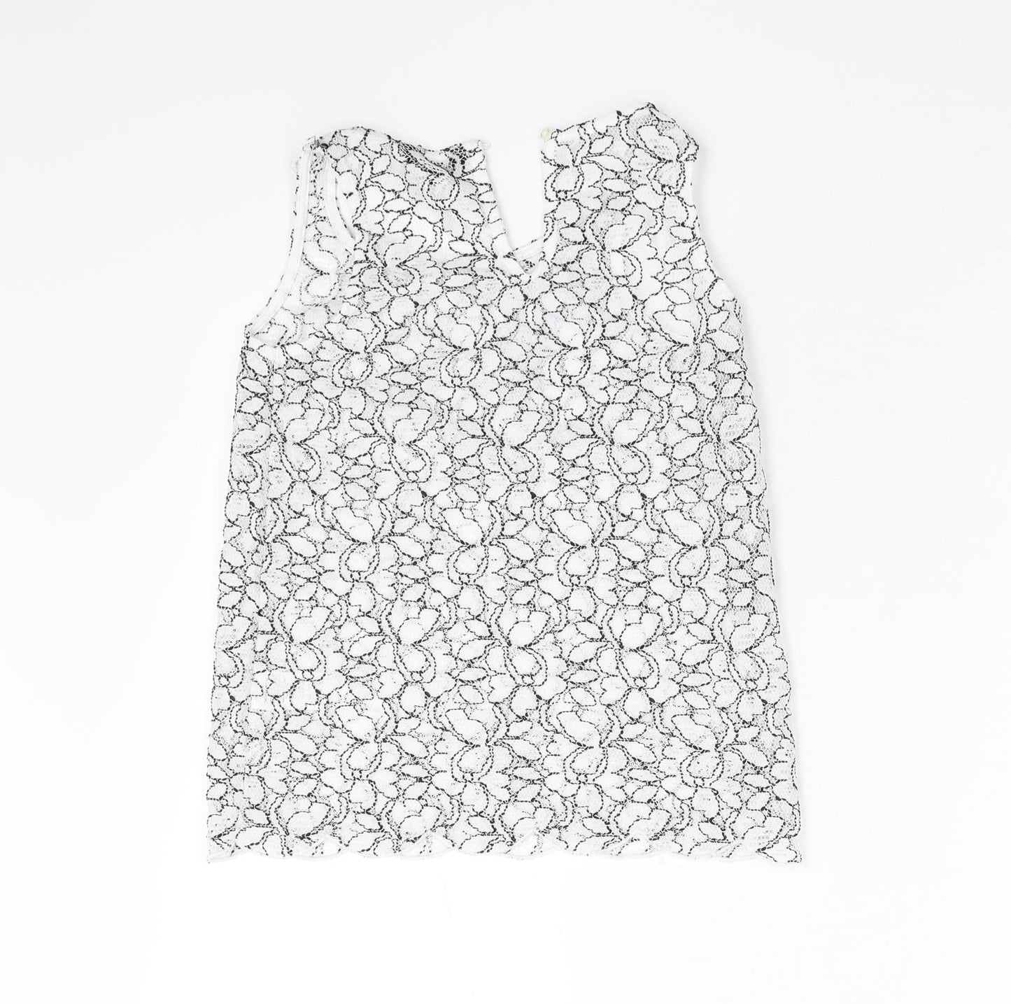 Womens UK Size 10 Matalan White Basic Tank