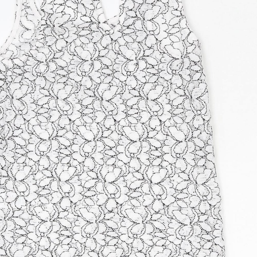 Womens UK Size 10 Matalan White Basic Tank