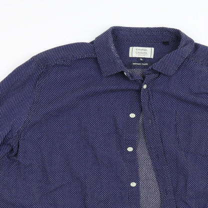 George Mens Blue    Button-Up Size L