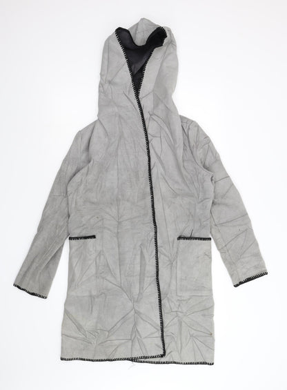 Womens UK Size 10 Boohoo Grey Overcoat