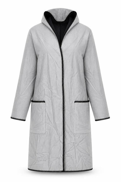 Womens UK Size 10 Boohoo Grey Overcoat