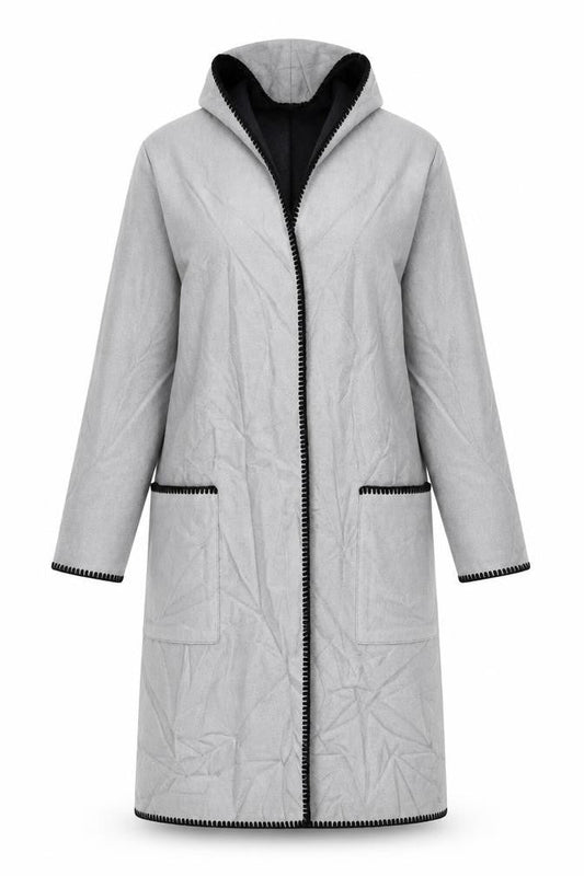 Womens UK Size 10 Boohoo Grey Overcoat