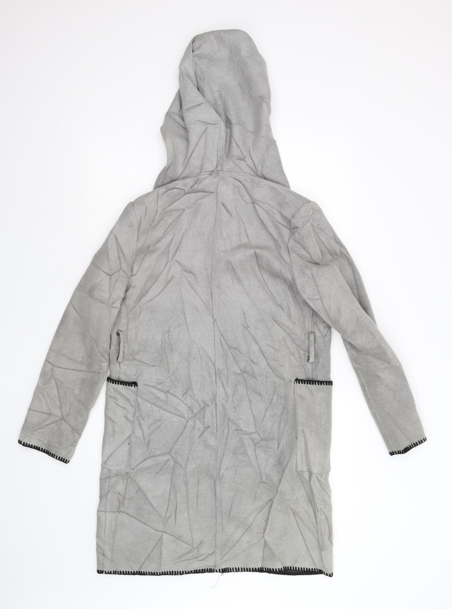 Womens UK Size 10 Boohoo Grey Overcoat