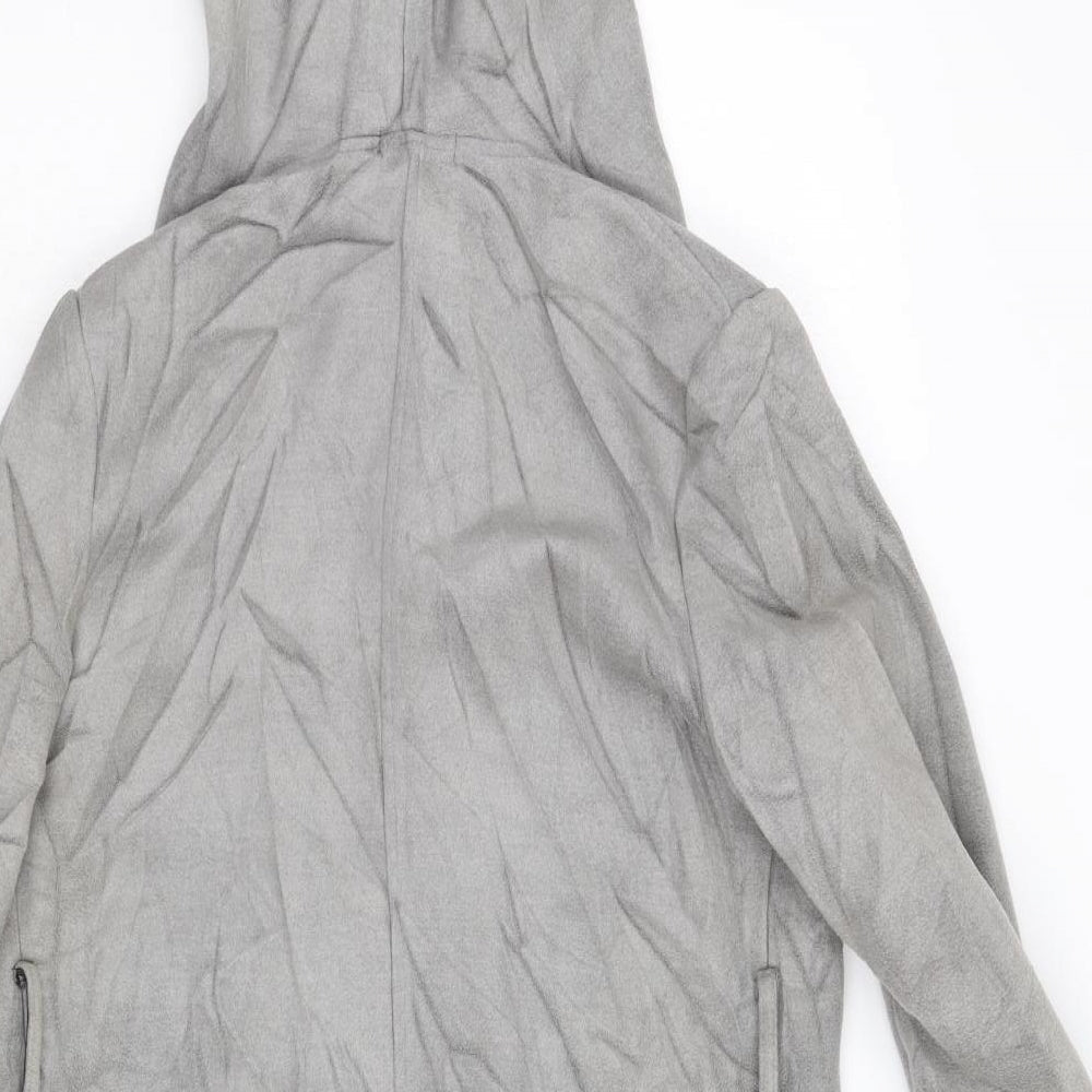 Womens UK Size 10 Boohoo Grey Overcoat