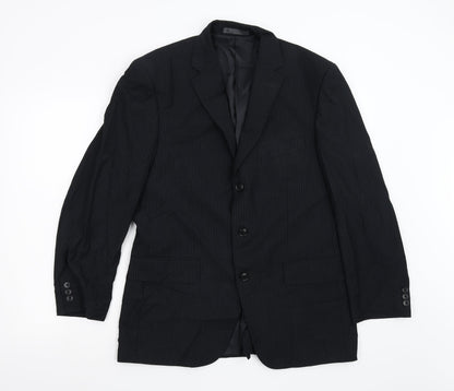 Mens UK Size 40 BHS Regular Black Suit Jacket