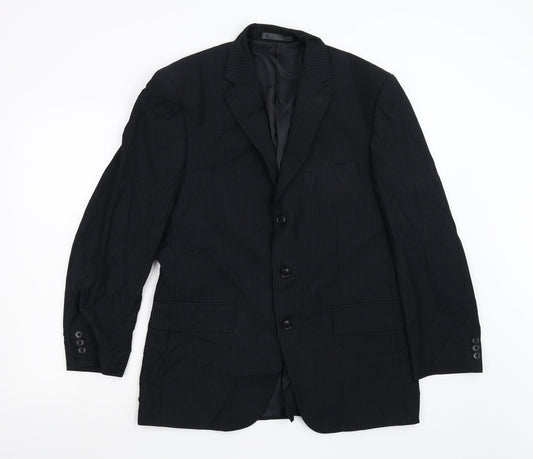 Mens UK Size 40 BHS Regular Black Suit Jacket