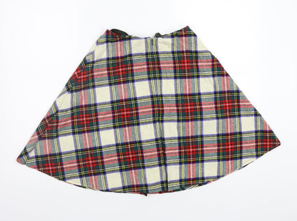Laird Portch Girls Multicoloured Check  A-Line Skirt Size 12 Years