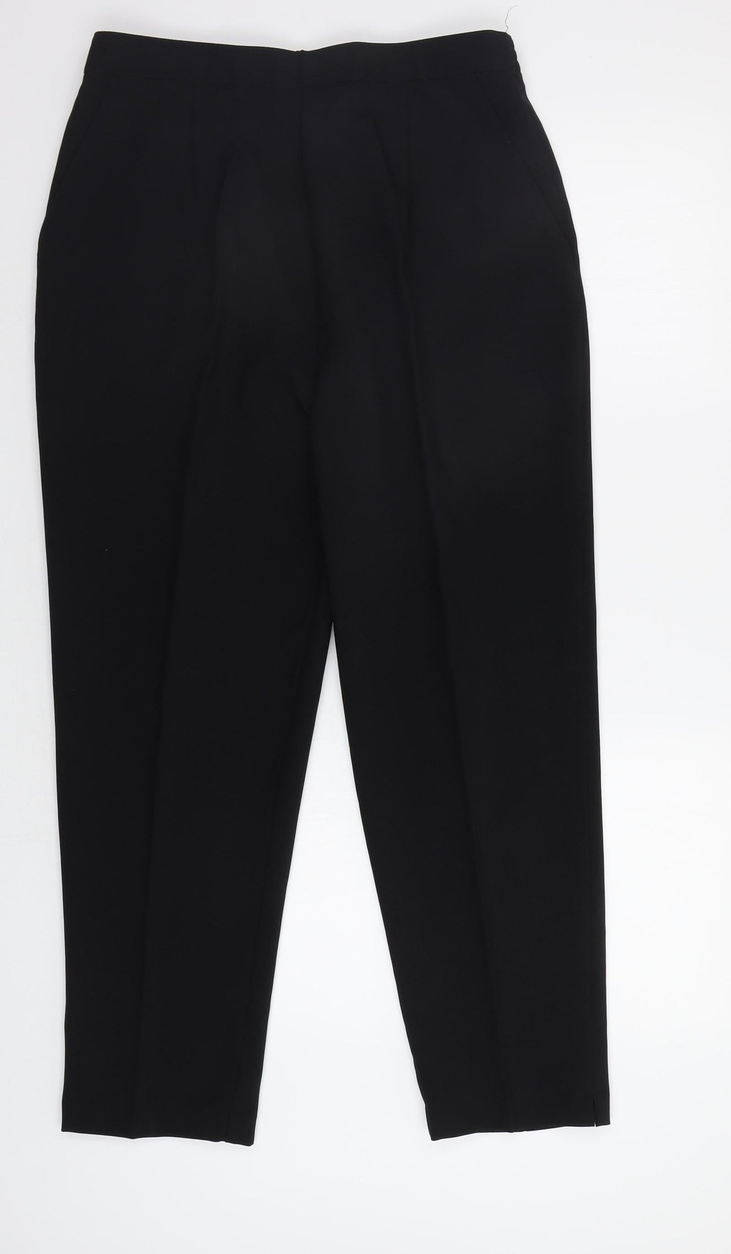 Womens UK Size 14 Preworn Regular Fit  Black Trousers