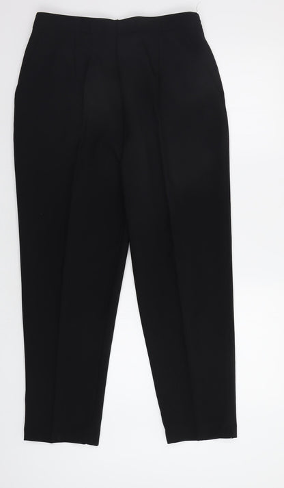 Womens UK Size 14 Preworn Regular Fit  Black Trousers