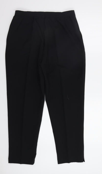Womens UK Size 14 Preworn Regular Fit  Black Trousers