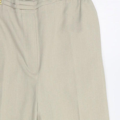 Womens UK Size 20 Canda Regular Fit Cropped Beige Trousers