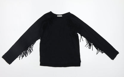 H&M Girls Black   Pullover Sweatshirt Size 8-9 Years