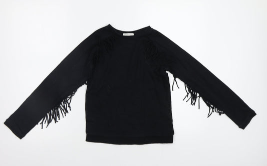 H&M Girls Black   Pullover Sweatshirt Size 8-9 Years