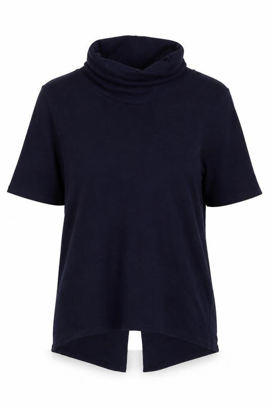 Front view of Miss Selfridge women’s blue jumper, size UK 10