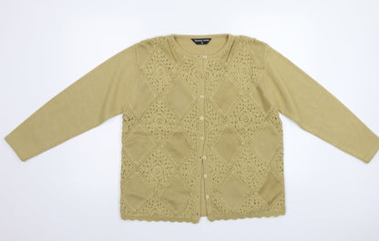 Donna Lewis Womens Beige   Cardigan Jumper Size M