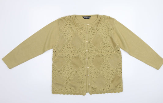 Donna Lewis Womens Beige   Cardigan Jumper Size M
