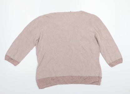 Womens UK Size 16 M&S Pink Pullover Jumper