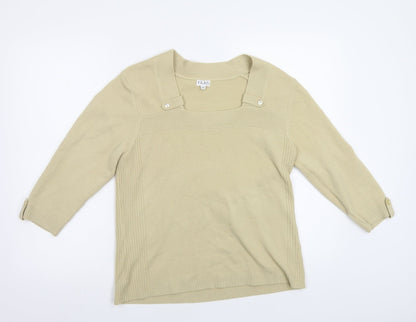Womens UK Size XL Filati Beige Pullover Jumper