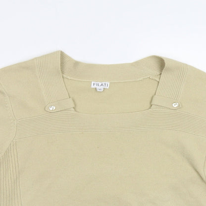Womens UK Size XL Filati Beige Pullover Jumper