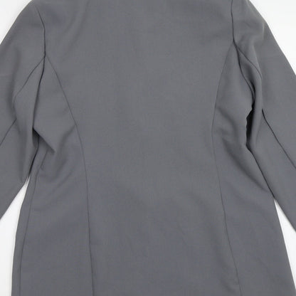 Ivory Womens Grey   Overcoat Blazer Size 14