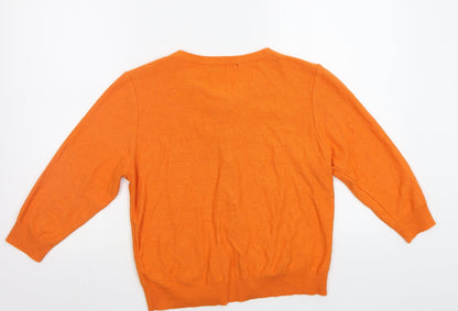Primark Womens Orange   Cardigan Jumper