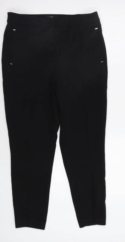 Womens UK Size 14 NEXT Regular Fit Dress Pants Black Trousers