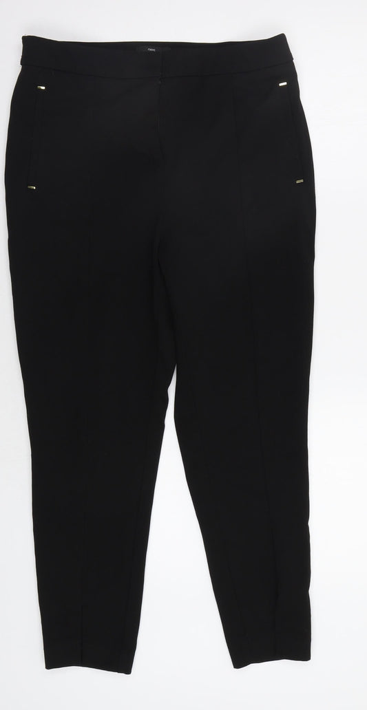 Womens UK Size 14 NEXT Regular Fit Dress Pants Black Trousers