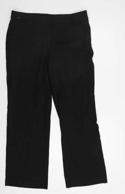 Womens UK Size 14 NEXT Regular Fit Dress Pants Black Trousers