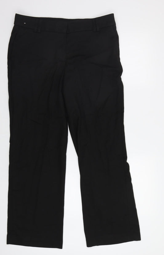 Womens UK Size 14 NEXT Regular Fit Dress Pants Black Trousers