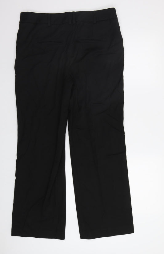 Womens UK Size 14 NEXT Regular Fit Dress Pants Black Trousers