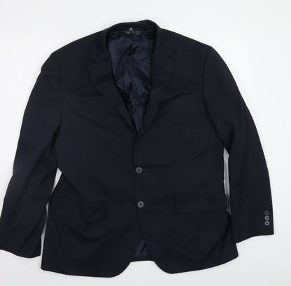 Mens UK Size 42 M&S Regular Blue Suit Jacket