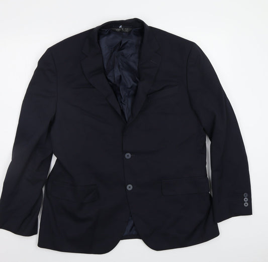 Mens UK Size 42 M&S Regular Blue Suit Jacket