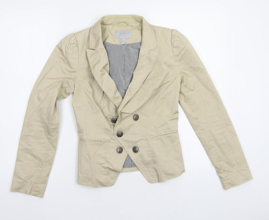H&M Womens Beige   Jacket Blazer Size 8
