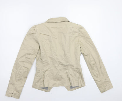 H&M Womens Beige   Jacket Blazer Size 8