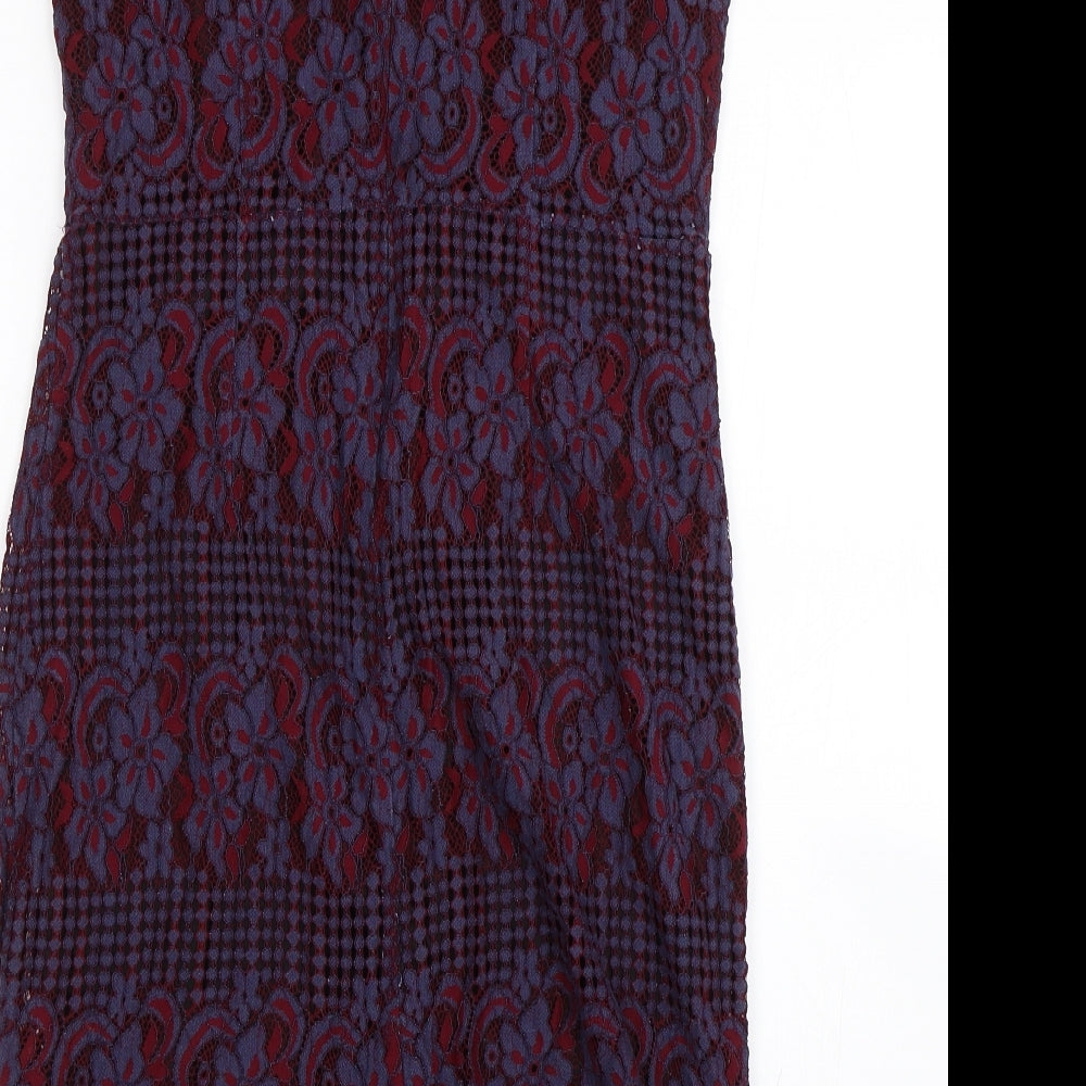 Wills Lifestyle Womens Blue Floral  Shift  Size M