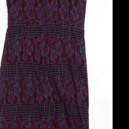 Wills Lifestyle Womens Blue Floral  Shift  Size M