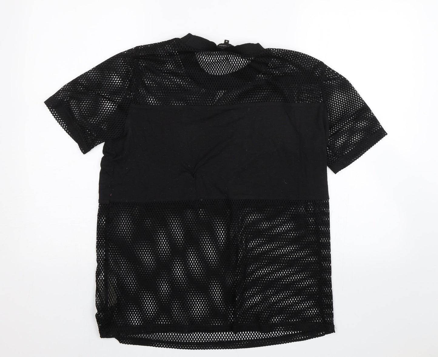 Womens UK Size 10 New Look Black Basic Blouse