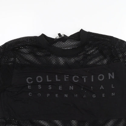 Womens UK Size 10 New Look Black Basic Blouse