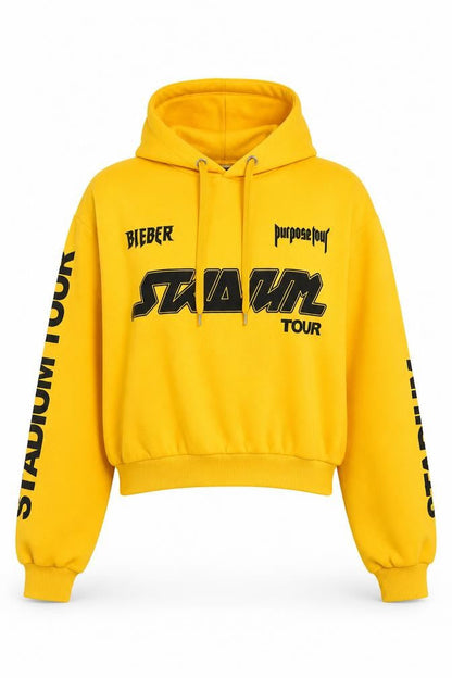 Womens UK Size XS Divided Yellow Pullover Hoodie