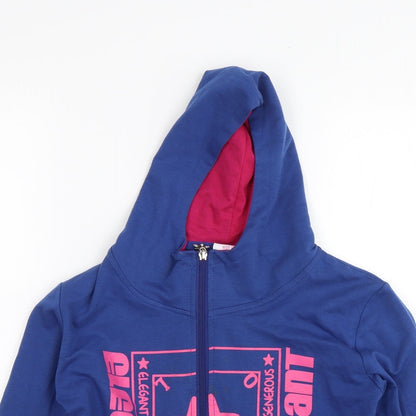 Niebieski Girls Blue   Full Zip Hoodie Size 11-12 Years
