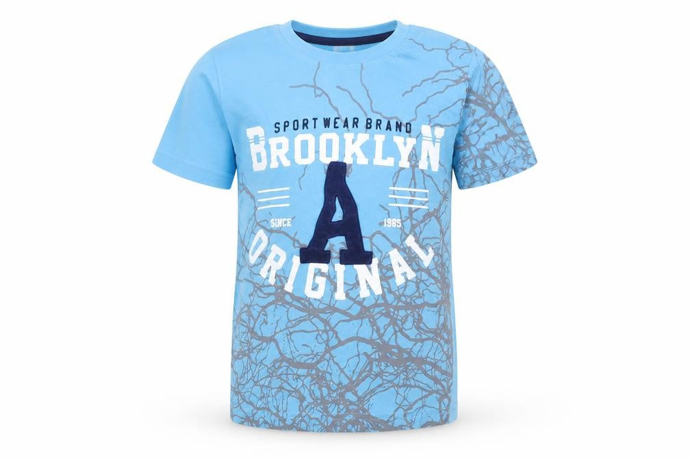 Macca Boy Boys Blue   Basic T-Shirt Size 7 Years  - Brooklyn