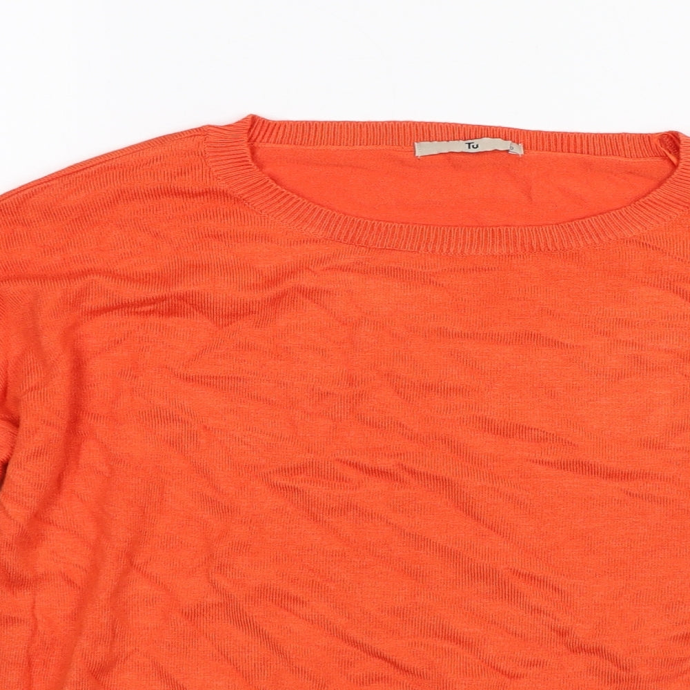 TU Womens Orange   Pullover Jumper Size 10