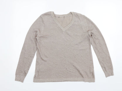 Womens UK Size 14 Preworn Pink Pullover Jumper