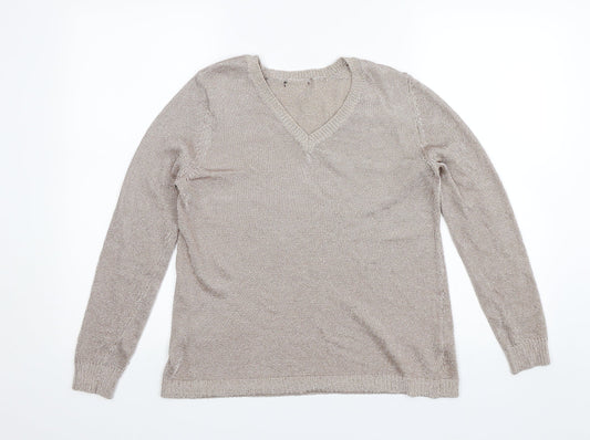 Womens UK Size 14 Preworn Pink Pullover Jumper
