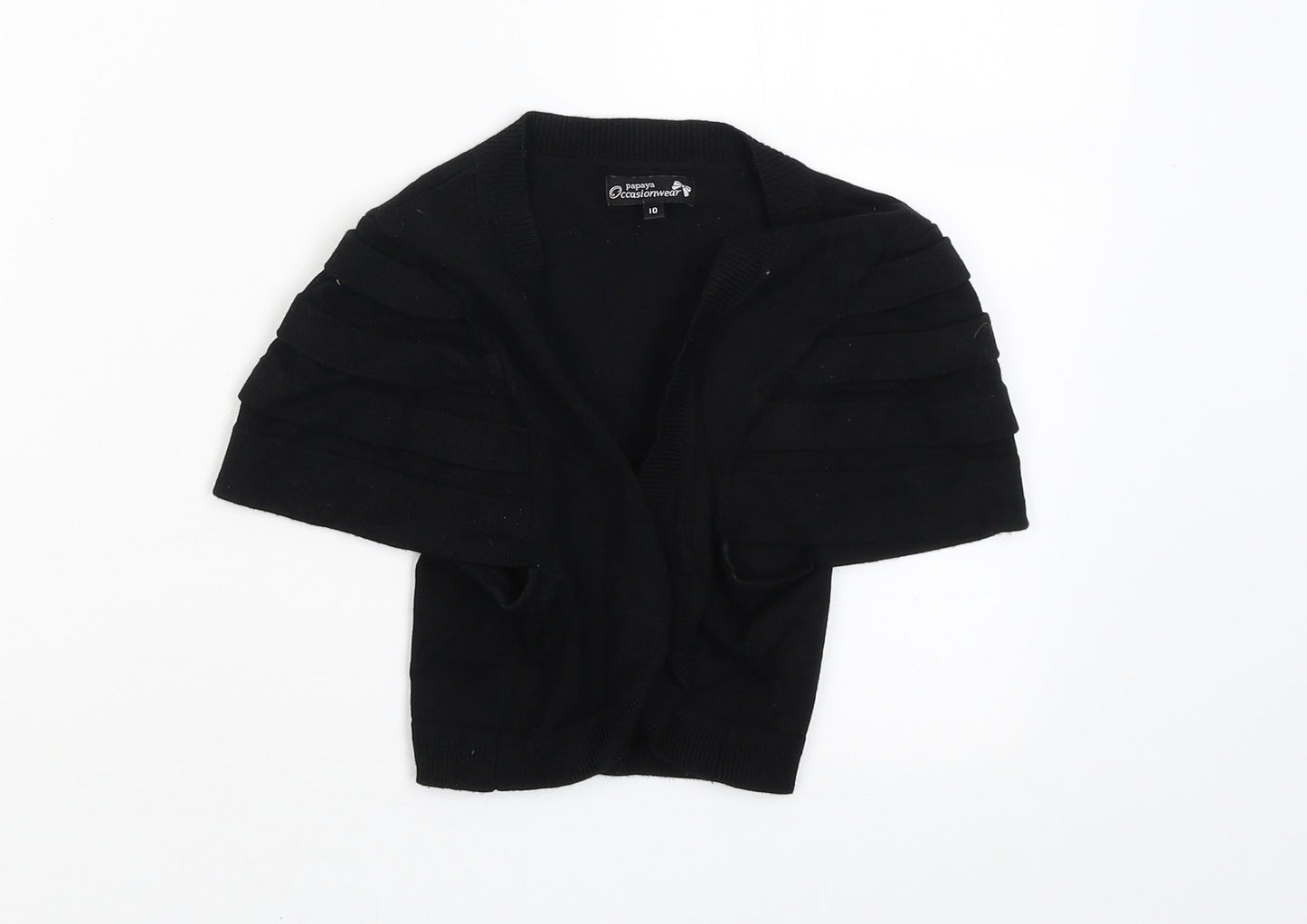 Womens UK Size 10 Papaya Black Cardigan Jumper