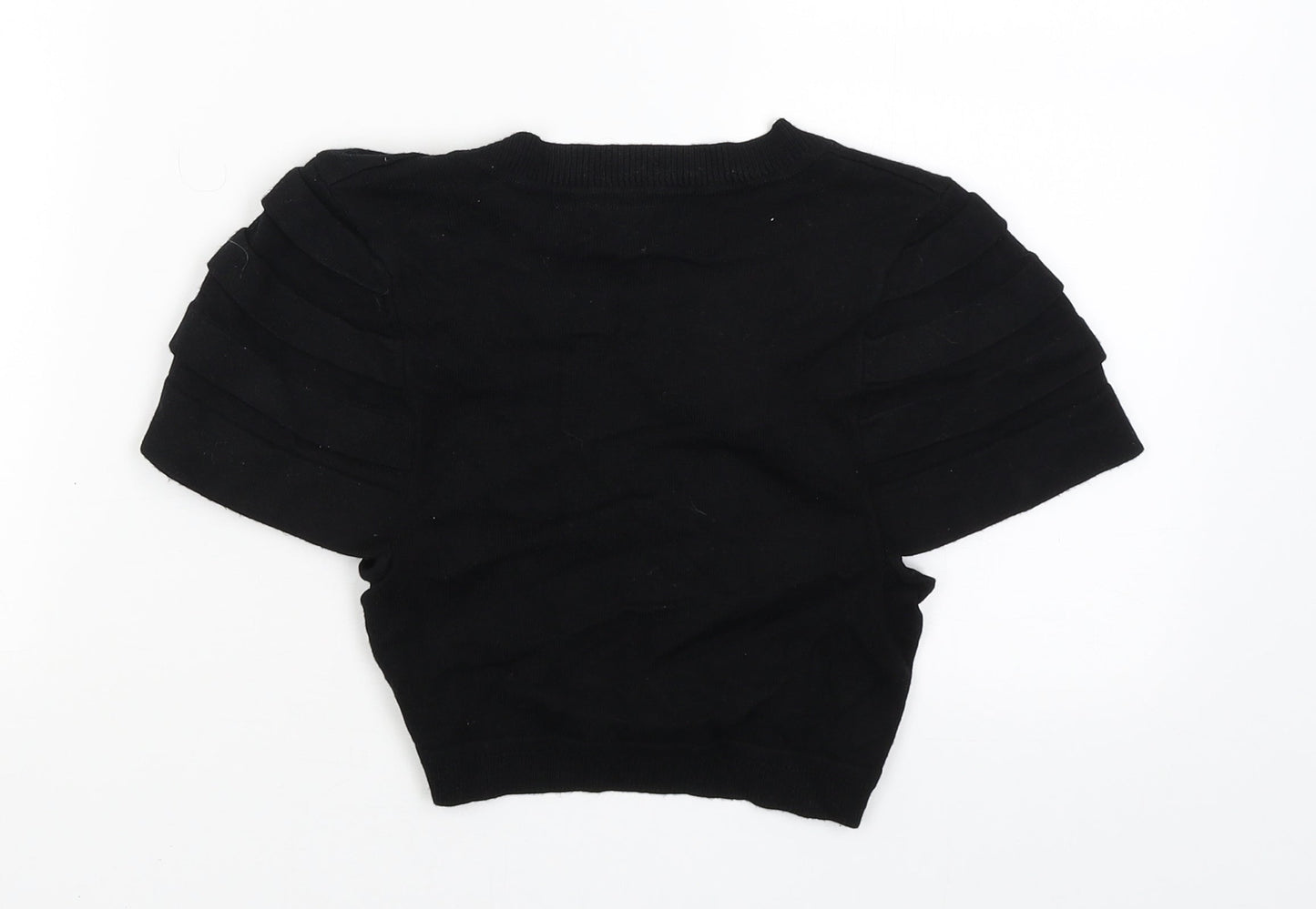 Womens UK Size 10 Papaya Black Cardigan Jumper