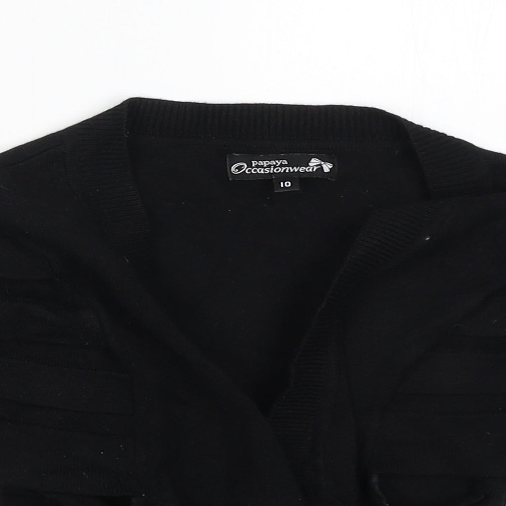 Womens UK Size 10 Papaya Black Cardigan Jumper