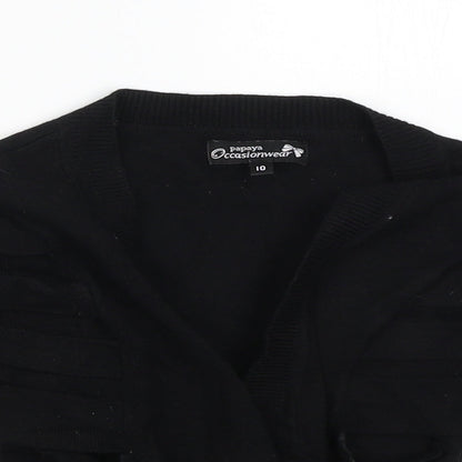 Womens UK Size 10 Papaya Black Cardigan Jumper